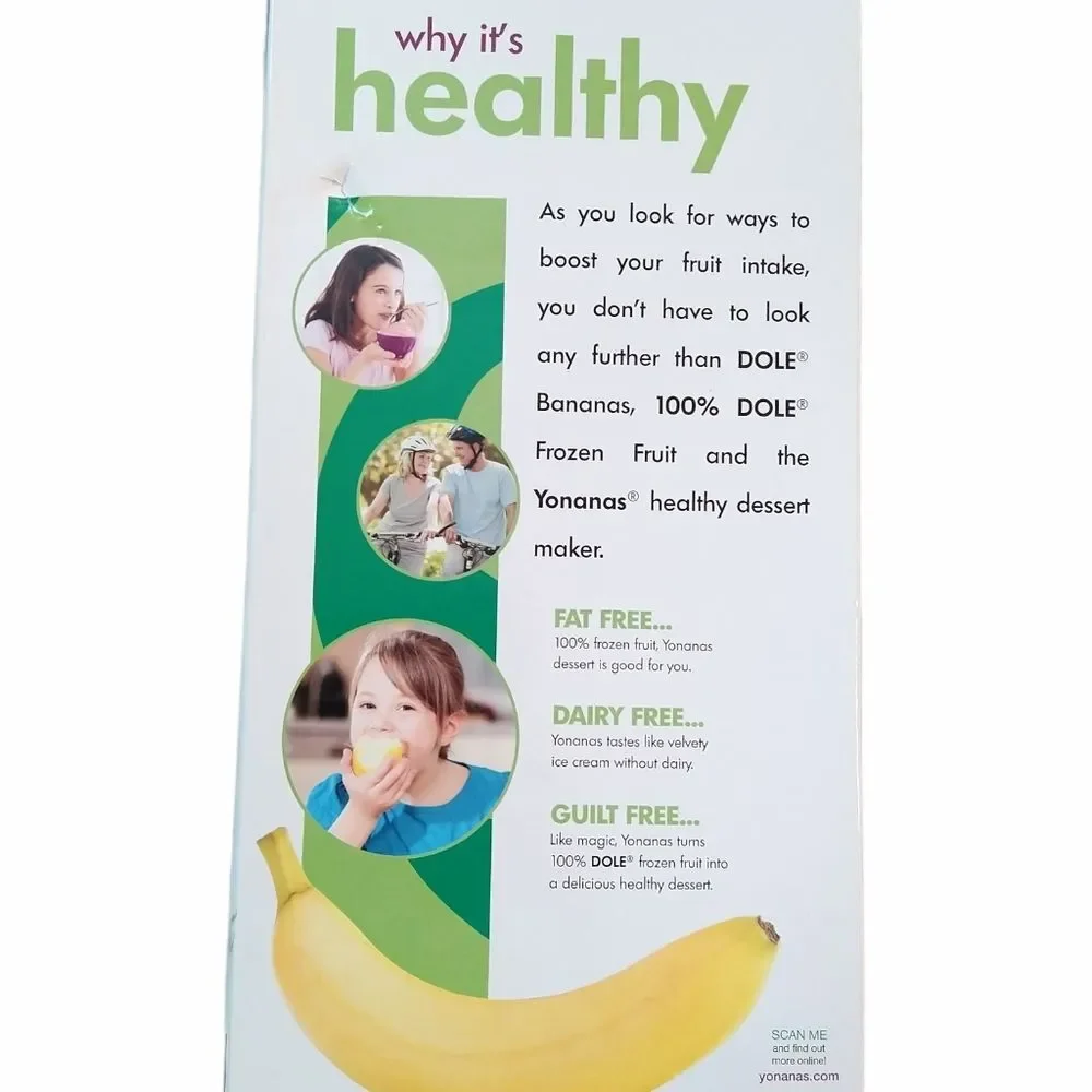 New Dole Yonanas Healthy Ice Cream Treat Maker